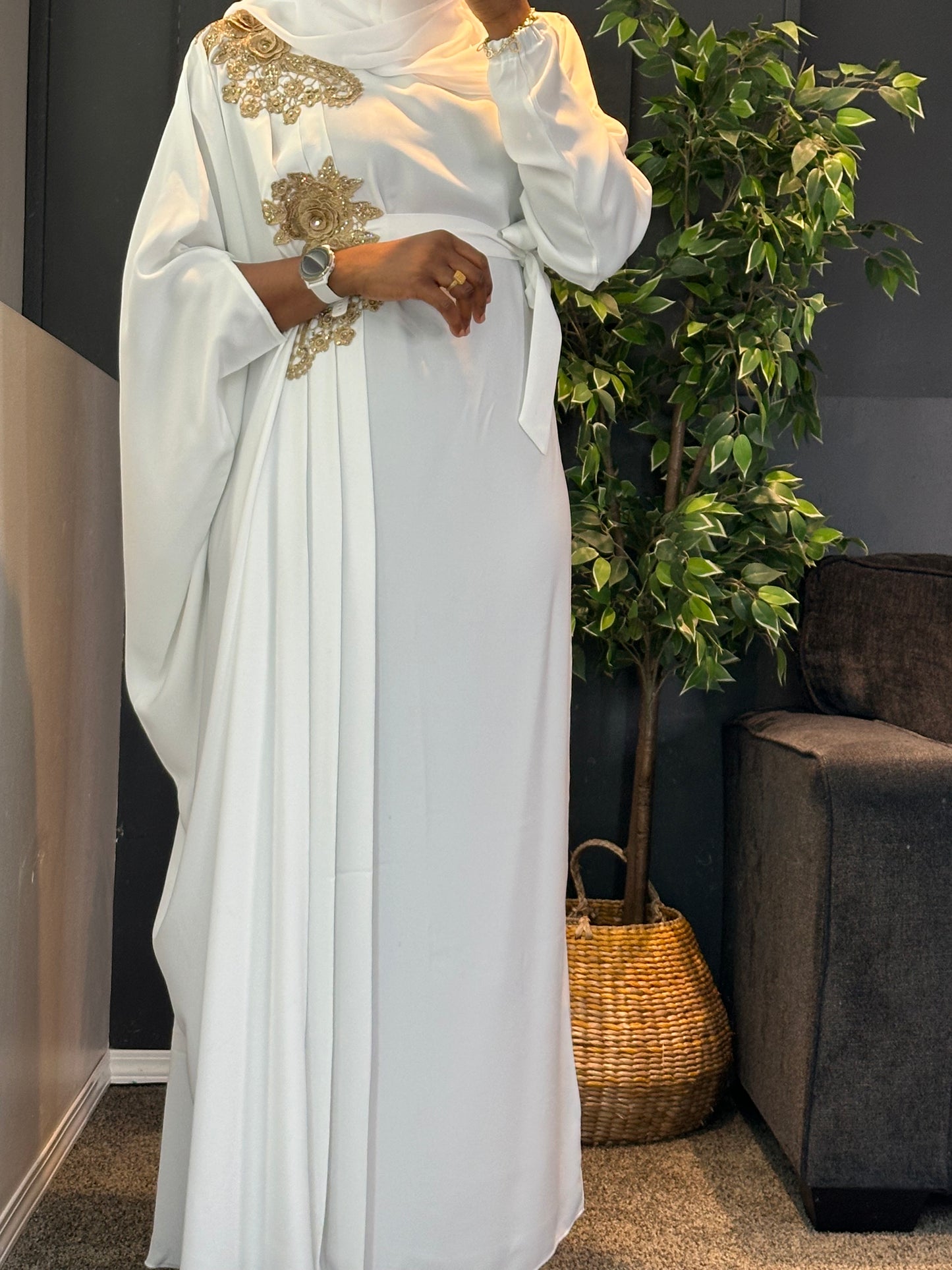 Abaya Aminata - off-white